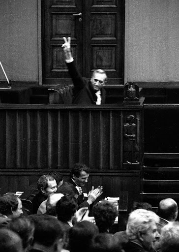 Tadeusz Mazowiecki - the Poland's first non-Communist prime minister
