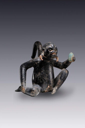 Mono con vaina de cacao