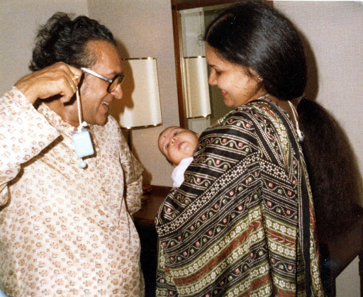 Ravi Shankar, Sukanya Shankar with Baby Anoushka Shankar