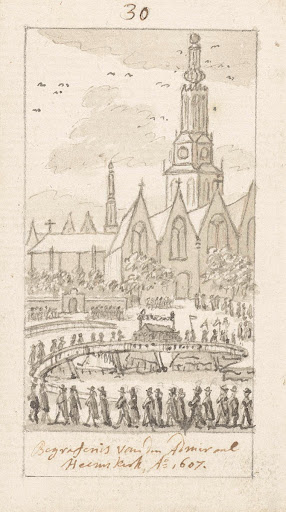 Begrafenis van Jacob van Heemskerck in de Oude Kerk te Amsterdam, 1607