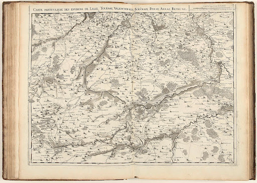Kaart van Noord-Frankrijk, 1711