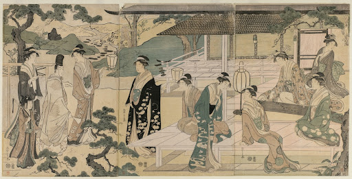 The Matsukaze Chapter of the Tale of Genji (from the series The Tale of Genji in Elegant Modern Dress)