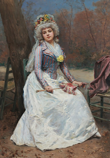 Retrato de una dama con sombrilla