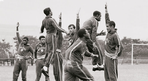 Brazilian national team training in 1966