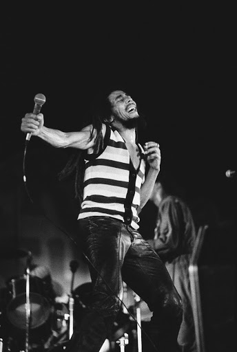 Bob Marley live at Reggae Sunsplash at Jarrett Park in Montego Bay, Jamaica