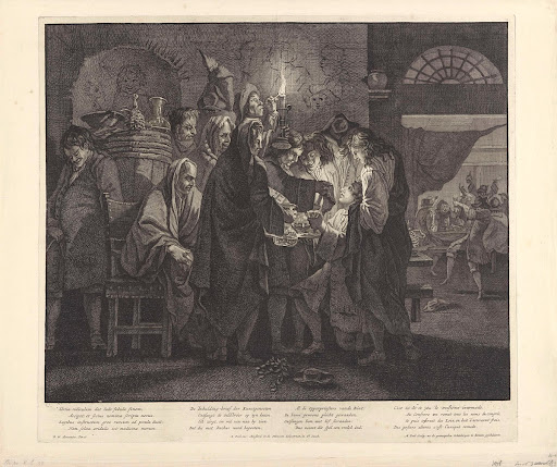 Inwijding van een nieuwe Bentvueghel, ca. 1700