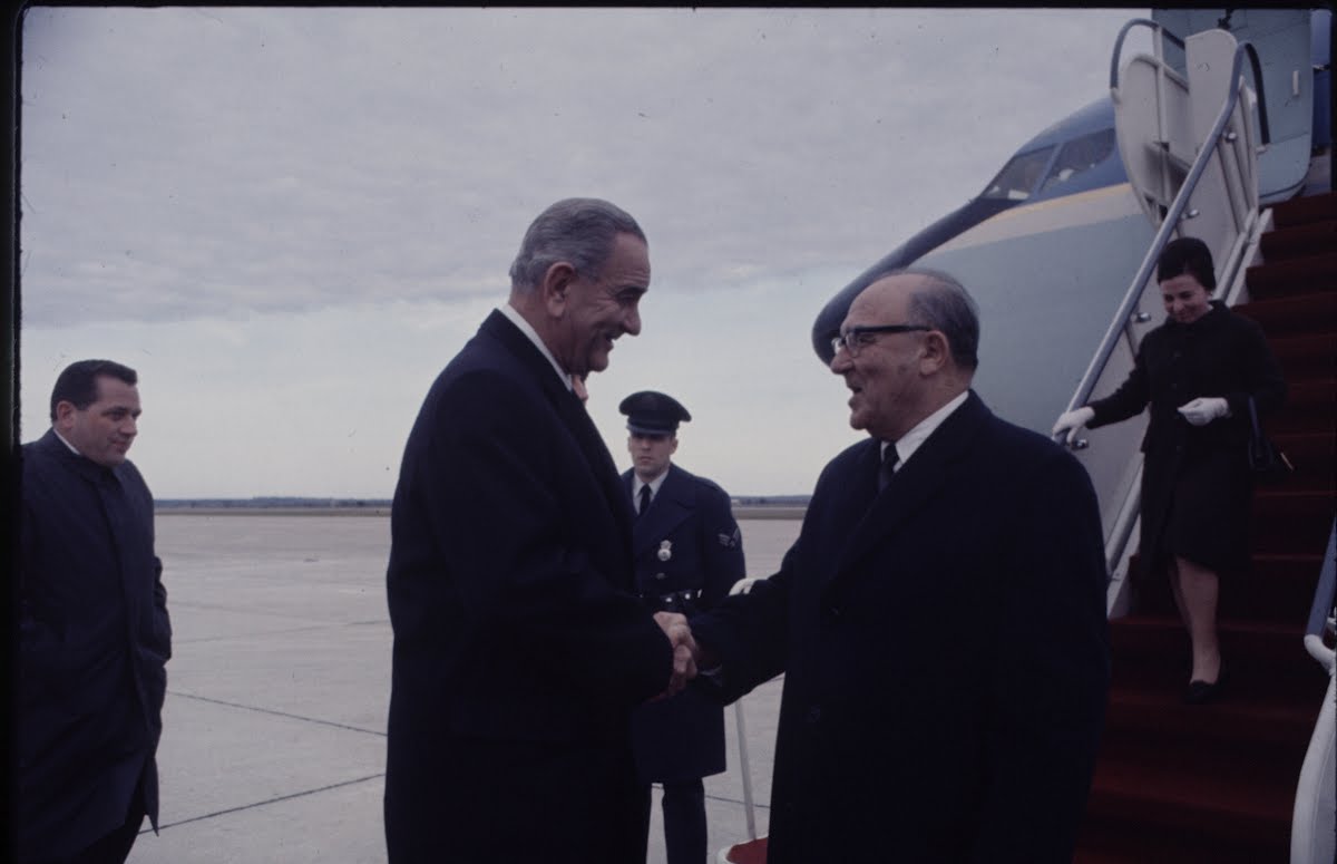 President Johnson And Premier Levi Eshkol Of Israel