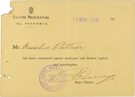 Vaccine certificate for Anneliese Kuttner