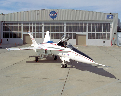 This F A-18A is the test aircraft for the project at NASA's Dryden Flight Research Center, Edwards California.