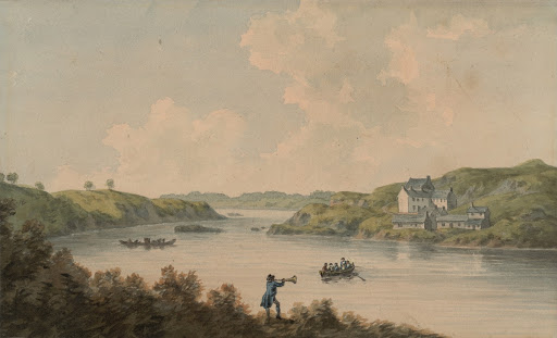 Porthaethwy Ferry in Anglesea over the Menai