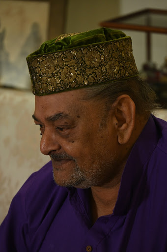 Velvet cap with intricate zardozi