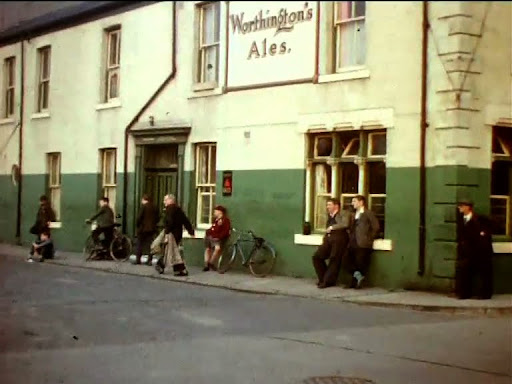 Outside a pub in Stockton in 1960s