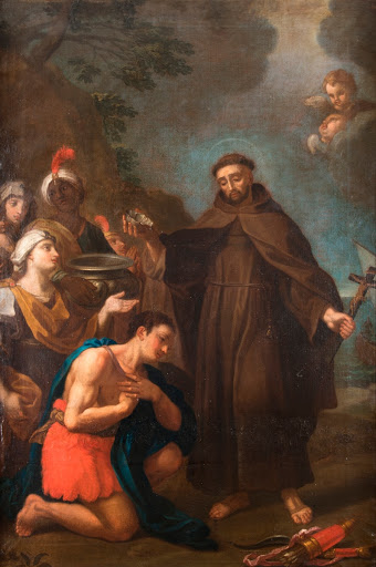 São Francisco Solano batizando os índios da América