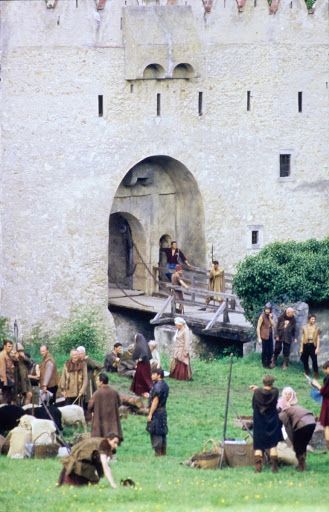 John Huston's "A Walk with Love and Death" Set, Vogue