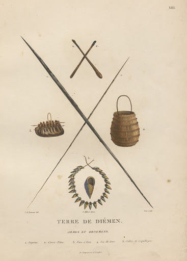 Van Diemen's Land, weapons and ornaments