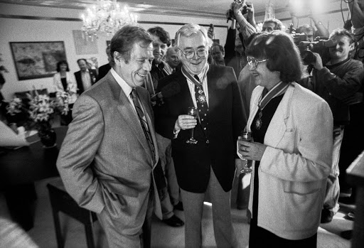 With Josef Škvorecký and Zdena Salivarová, Prague Castle