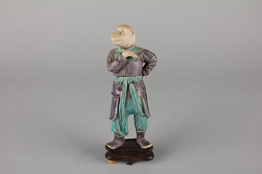 清 素胎彩釉生肖猴俑|Zodiac Figure: Monkey