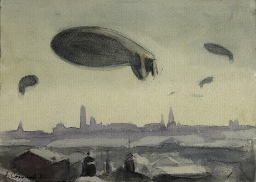 Barrage balloon over Moscow