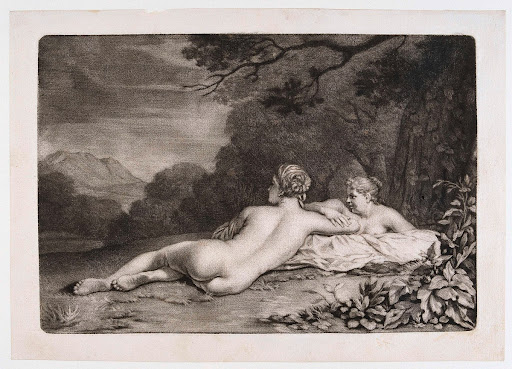 Landschap met twee nimfen