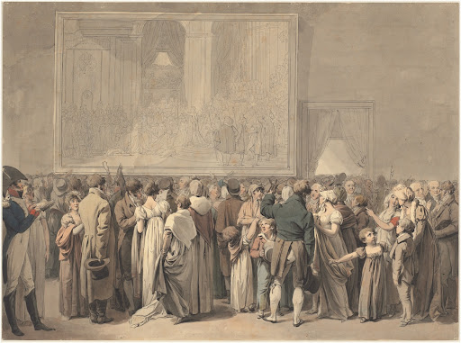 The Public in the Salon of the Louvre, Viewing the Painting of the "Sacre"