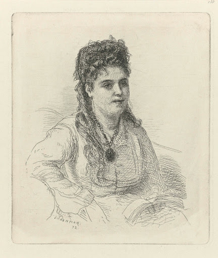 Jonge vrouw met medaillon