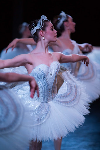 Eloise Fryer as a Swan in Stephen Baynes' Swan Lake