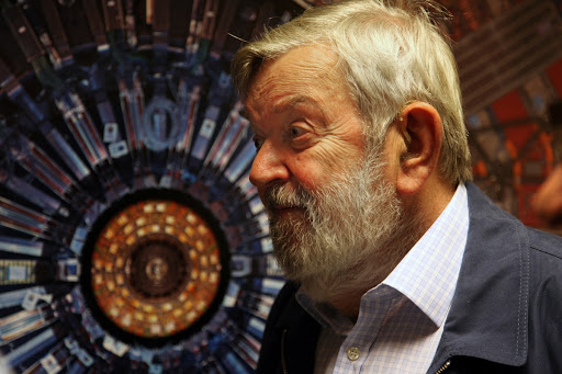 Martinus Justinus Godefriedus Veltman visits the CMS experiment