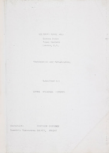 Restoration Plans by Roderick Gradidge