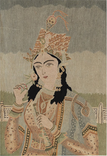 Embroidered portrait