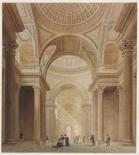 Interior of the Pantheon in Paris