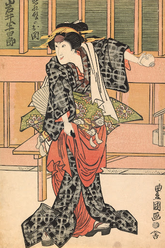 Iwai Hanshiro in the role of Nuregami Chōkichi's sister, Oseki