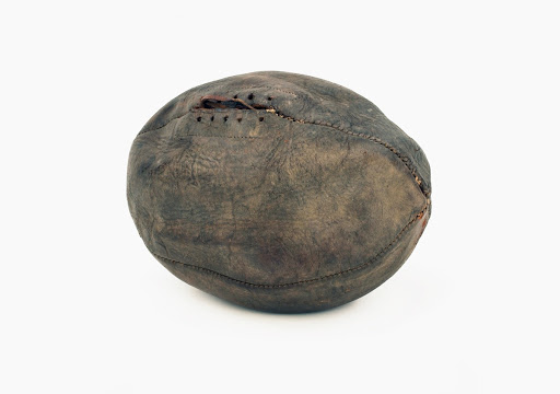 Rugby football used by Australian troops in matches played in 1917.