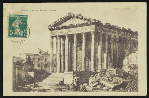 Carte postale de Nîmes. La Maison Carrée Verso
