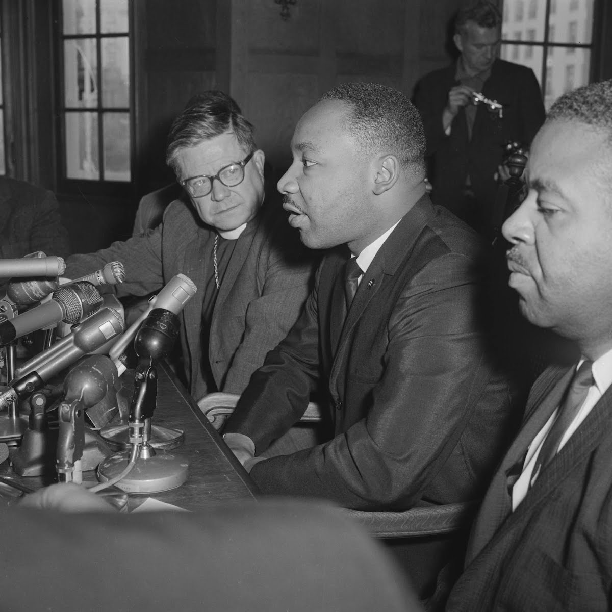Reverend Martin Luther King Press Conference -- Grace Cathedral