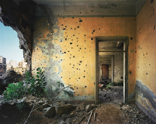 Doorway, headquarters of Samir Geagea