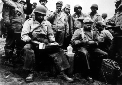 Black Troops in Attu Mess Area