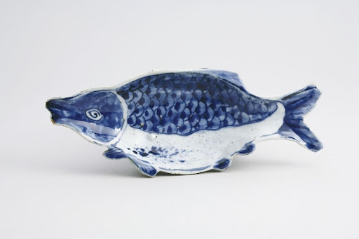 古染付魚形向付