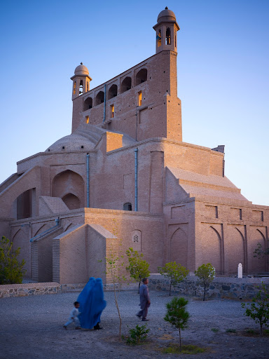Buttresses constructed to stabilize the main iwan, Khwaja Abdullah Ansari Shrine