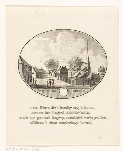 Gezicht op de dorpsstraat van Heinenoord