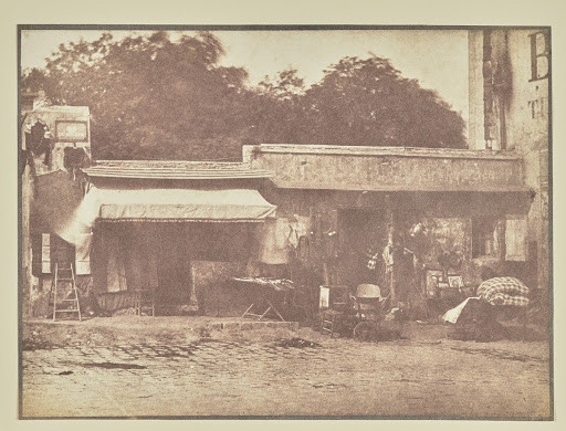 [Flea market stalls on Rue du Rocher]