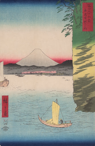 Cherry Blossoms at Honmoku, Musashi Province (Musashi Honmoku no hana)