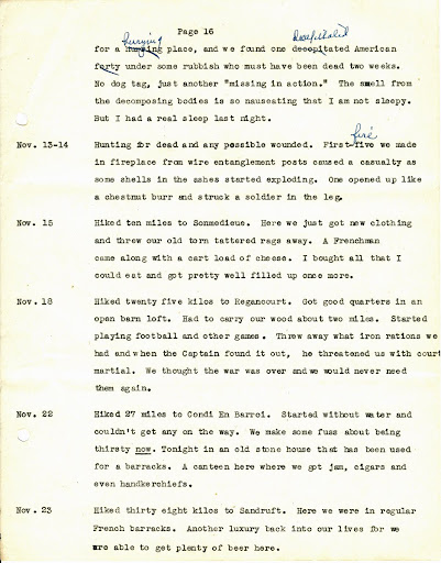 Page 16 of Private Simpson's diary