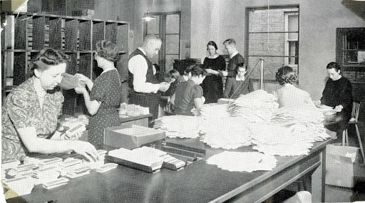 Psychiana Office in the midst of a mailing