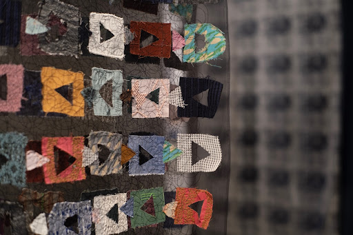 Close-up photograph of pieces from the exhibition ‘NUNO – Contemporary textile poetics.’