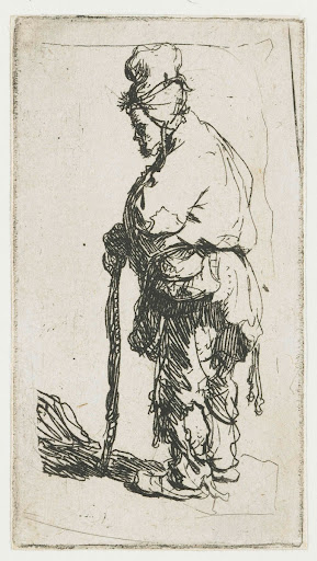 Beggar Leaning on a Stick