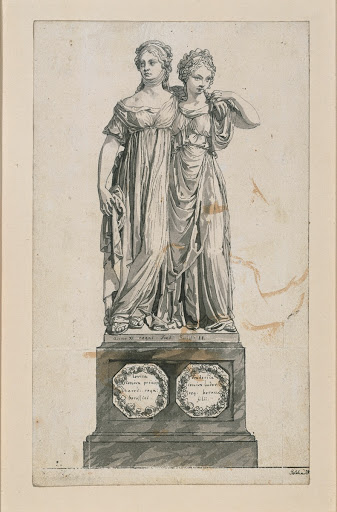 The double statue of Princesses Luise and Friederike of Prussia