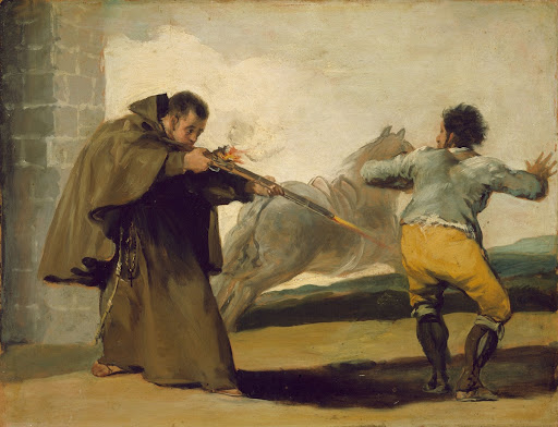 Friar Pedro Shoots El Maragato as His Horse Runs Off