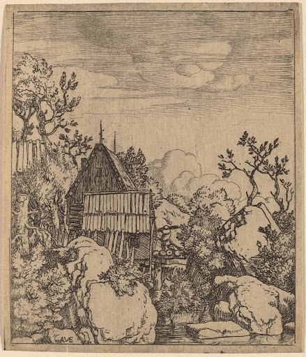Man on a Small Wooden Bridge