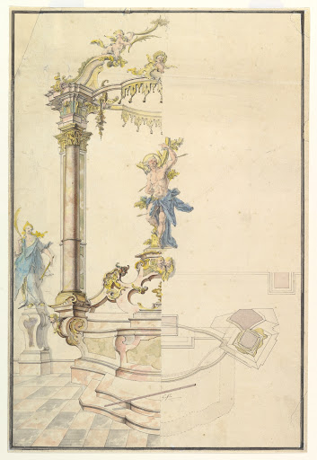Design for an Altarpiece with a Figure of St. Sebastian