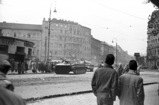 Soviet Tanks at Nyugati Railway Station, Budapest